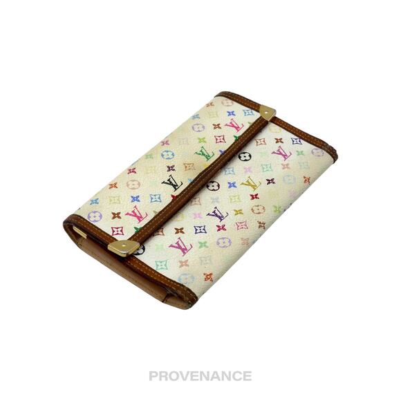 🔴 Louis Vuitton International Wallet - Monogram Multicolore White - Picture 4 of 10